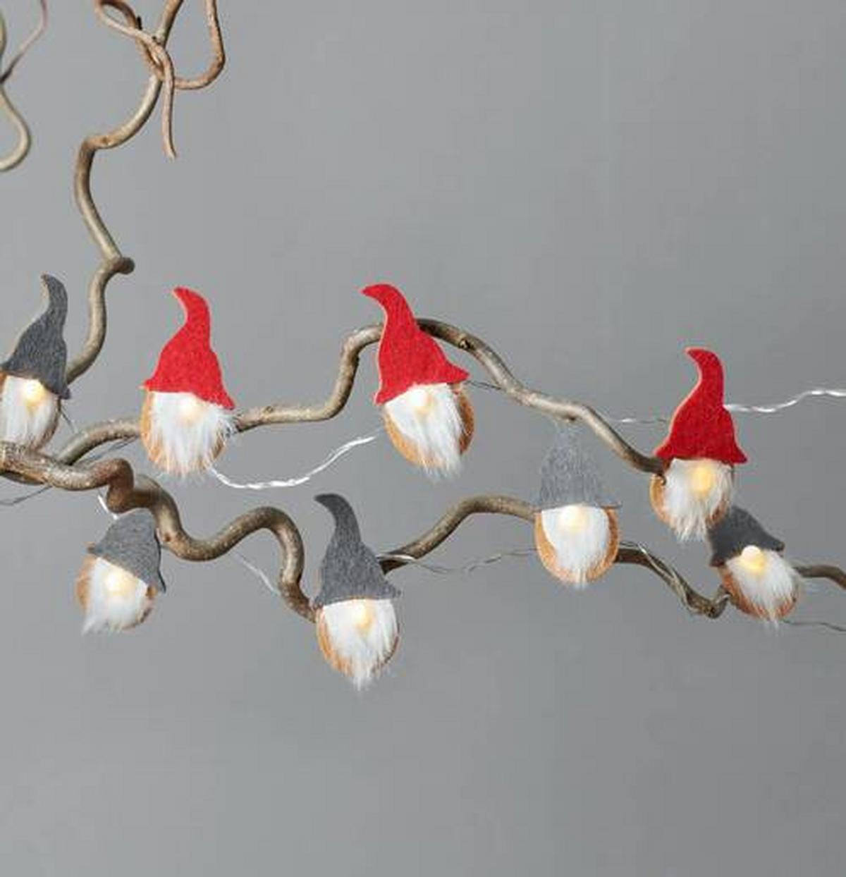 Fényfüzér Vincent - piros/fehér, Konventionell, textil (165cm) - Premium Living