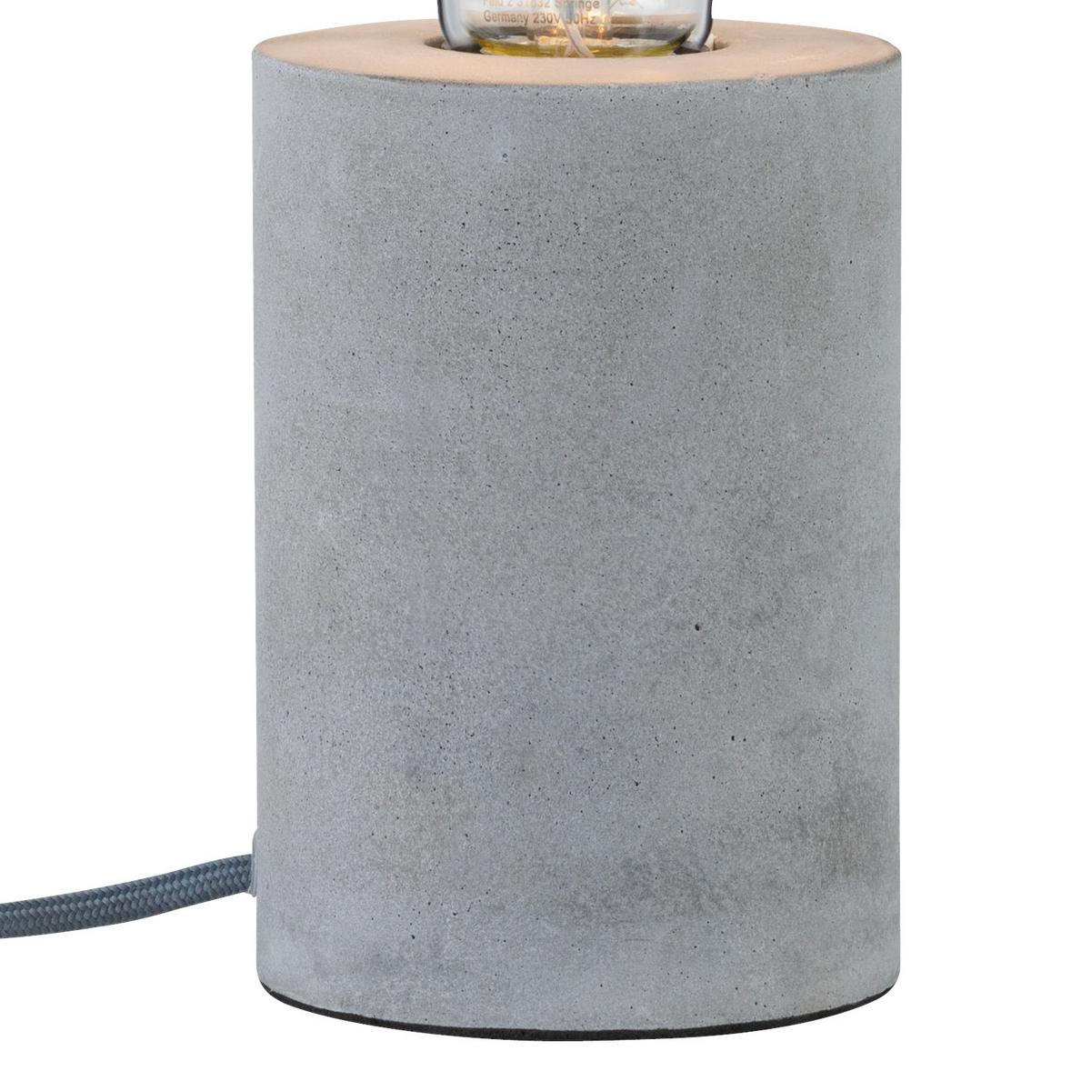 Tischleuchte Mik in Grau max. 20 Watt - Grau, Design, Stein (22/13cm) - Paulmann