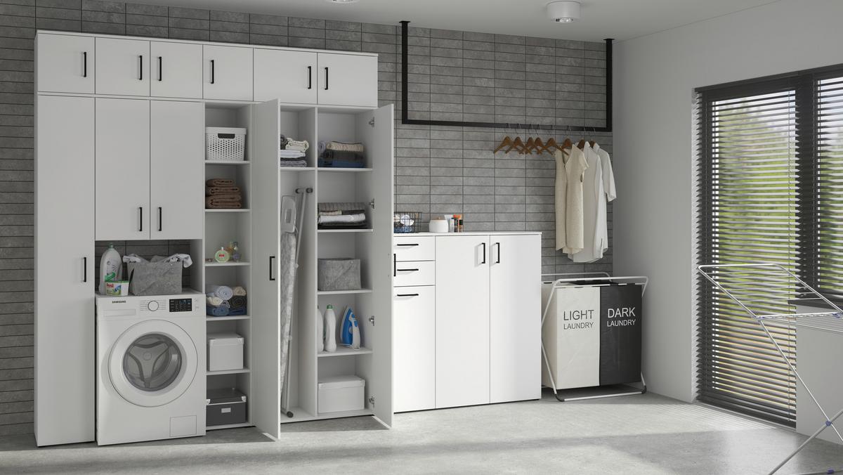 Felsőpolc Multistauraum - fehér, Modern, faalapú anyag (80/35/40cm) - Carryhome