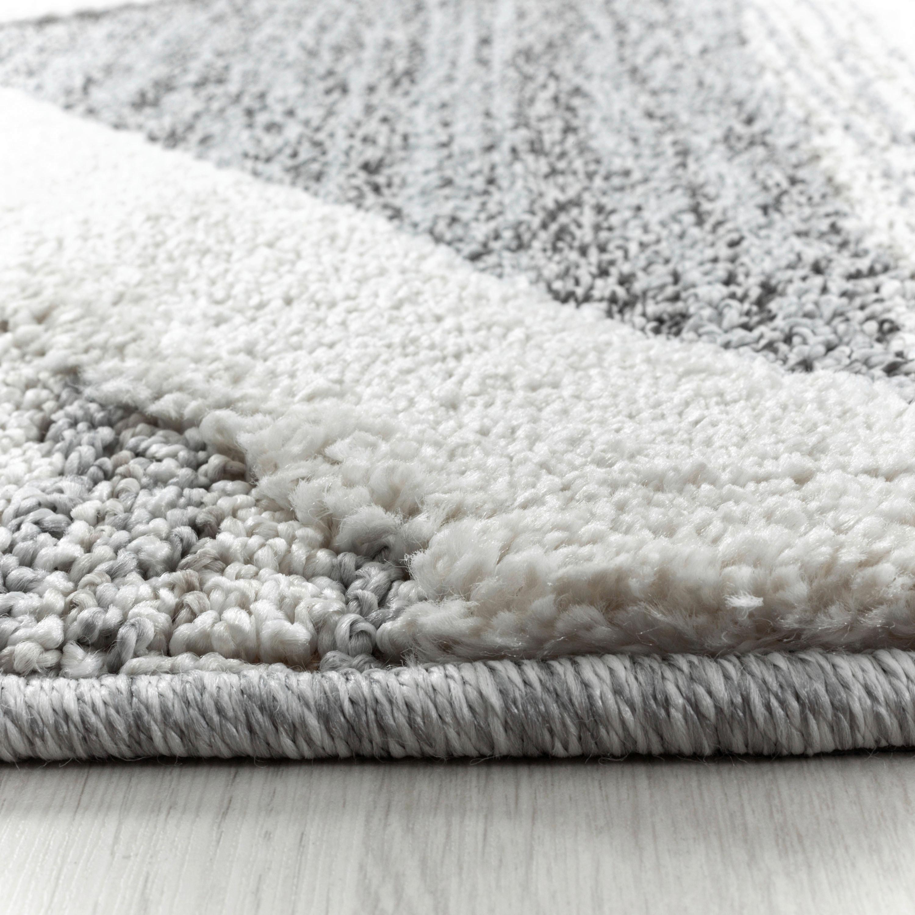 Webteppich Pisa Grau Ø ca. 160cm - Grau, KONVENTIONELL, Textil (160cm)