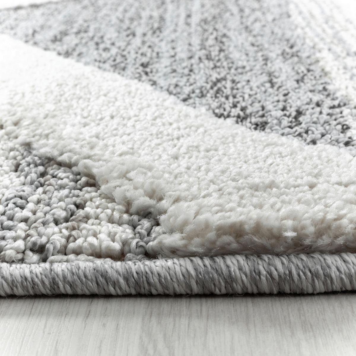 Webteppich Pisa Grau Ø ca. 160cm - Grau, KONVENTIONELL, Textil (160cm)