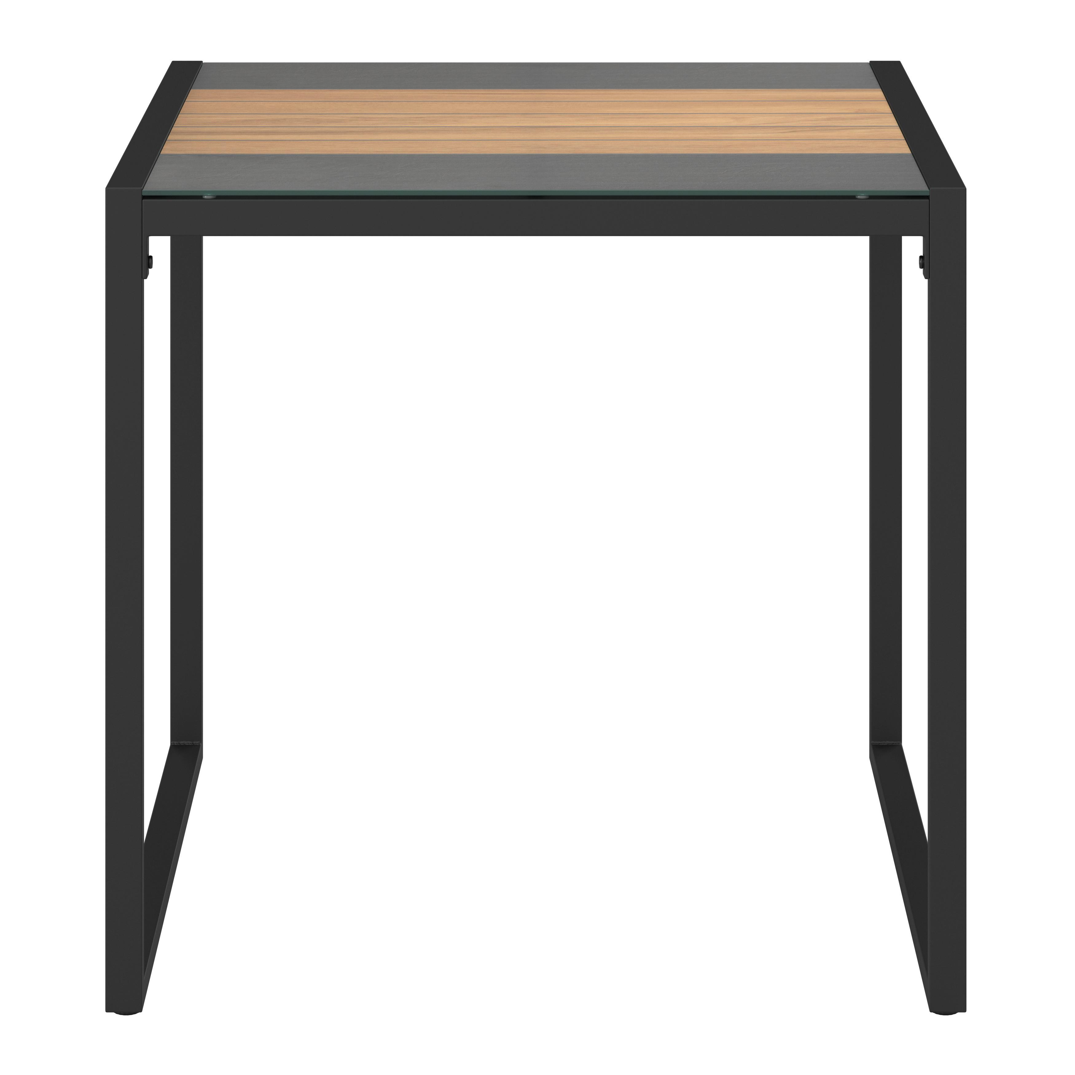 LOUNGESET SONORA - ljusgrå/svart, Modern, metall/glas (181/73/65cm) - Bessagi Garden
