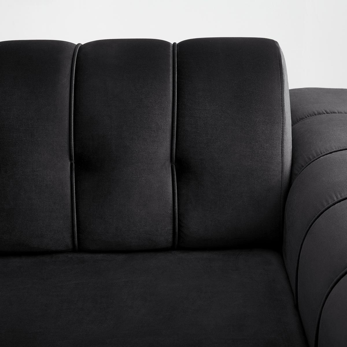2-Sitzer-Sofa Aile in Schwarz/Goldfarben - Goldfarben/Schwarz, LIFESTYLE, Textil (190/80/90cm) - Based