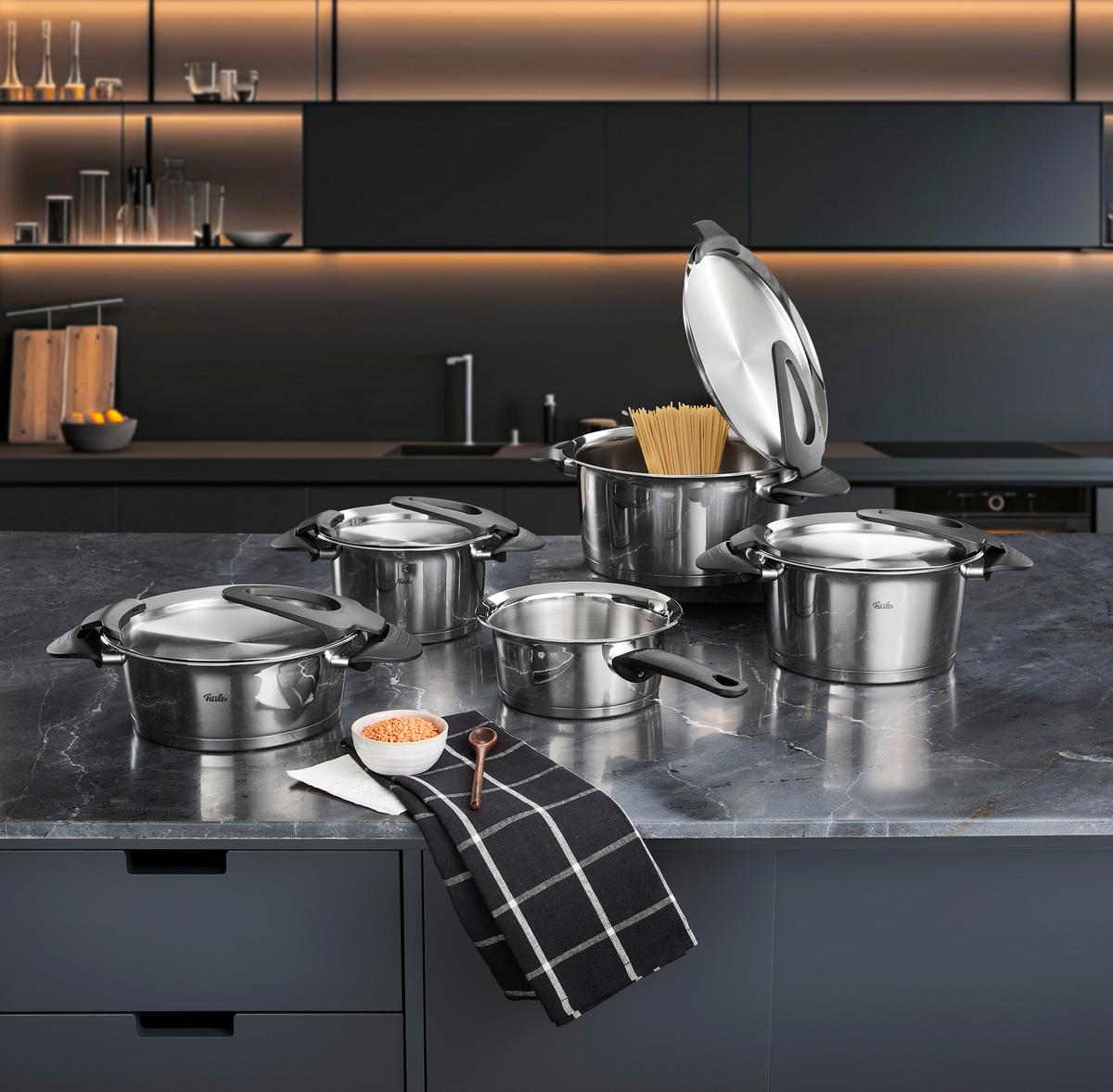 ZESTAW GARNKÓW 1611805000 FISSLER - kolor srebrny, Basics, metal - Fissler