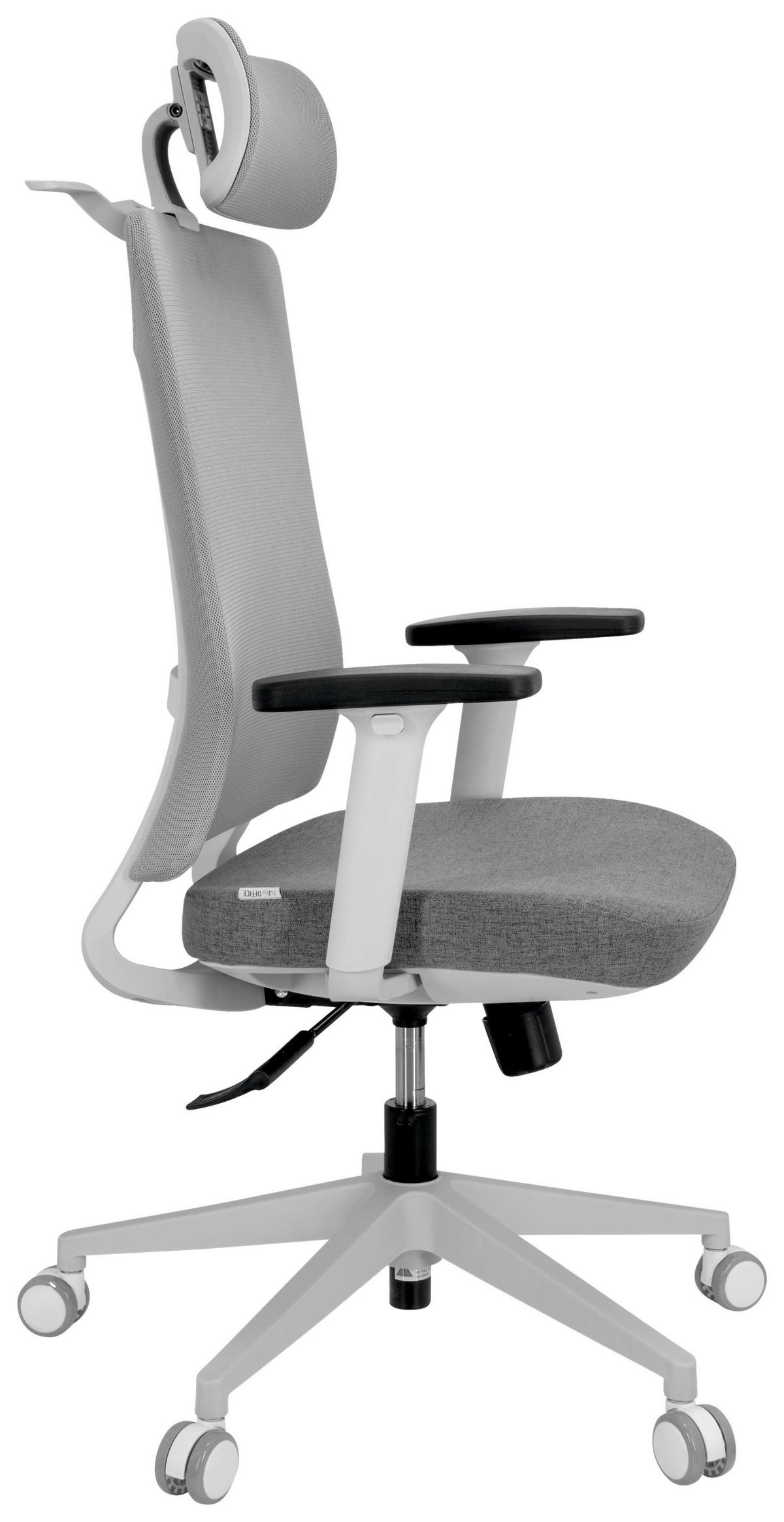 Pisarniški Stol Comfio Wmh, Siva - siva, Basics, umetna masa/tekstil (66/120/60cm) - MID.YOU