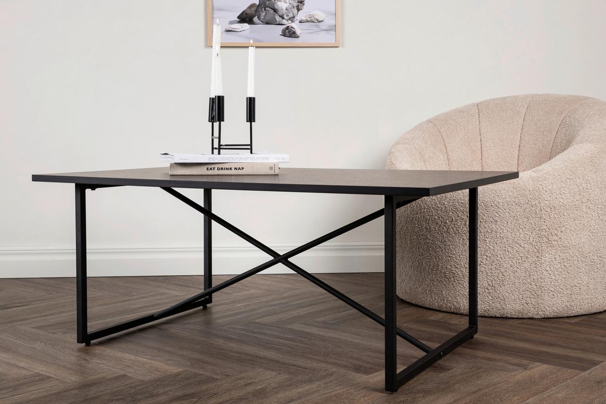 COUCHTISCH PRYOR - Schwarz, Design, Holz/Metall (110/70/45cm) - Livetastic