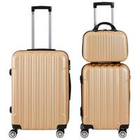 ZESTAW WALIZEK PODRÓŻNYCH STELLA - kolor złoty, Basics, tworzywo sztuczne/metal - Novel