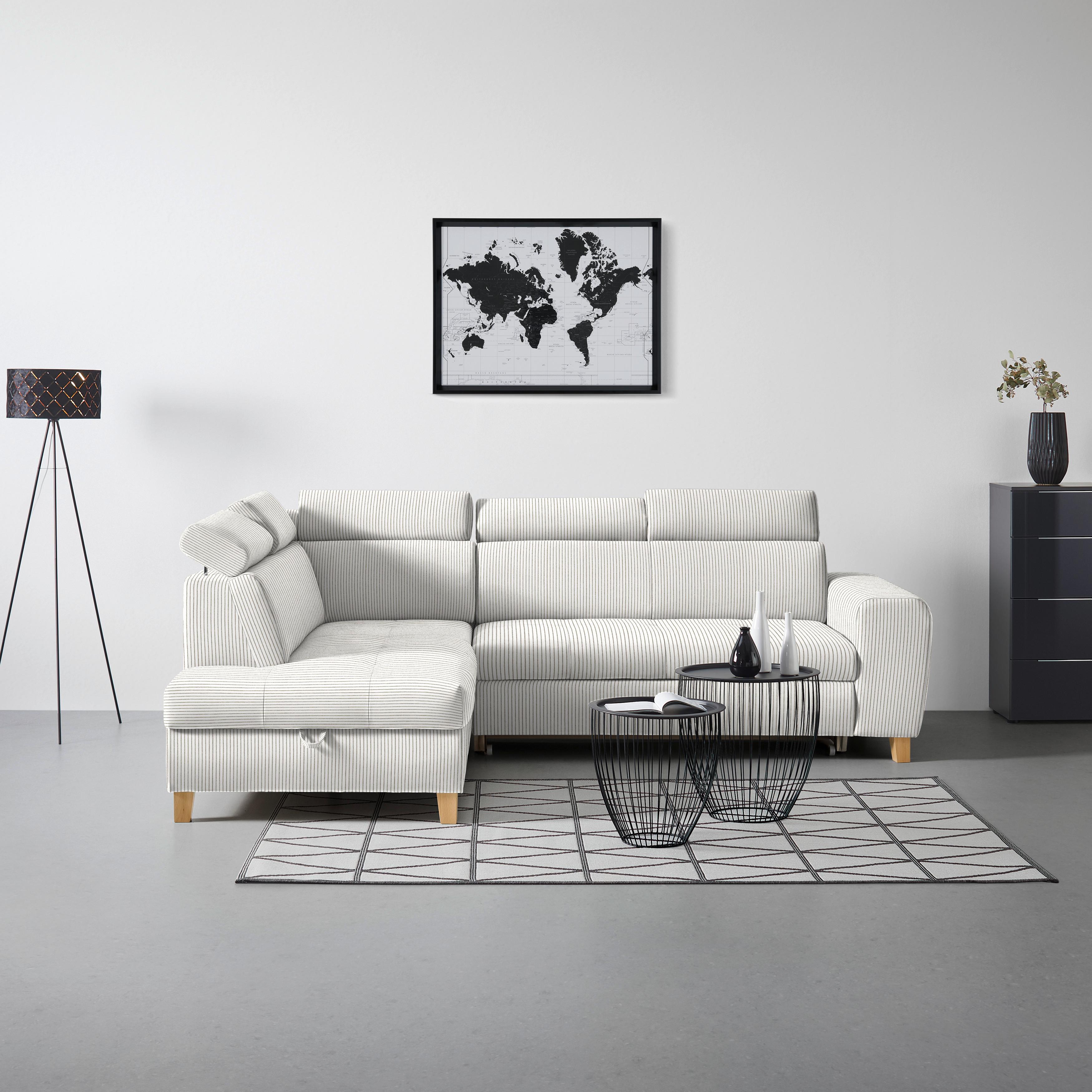 Kutna Garnitura Lugo - bež, Moderno, drvo/metal (205/98/266cm) - Modern Living