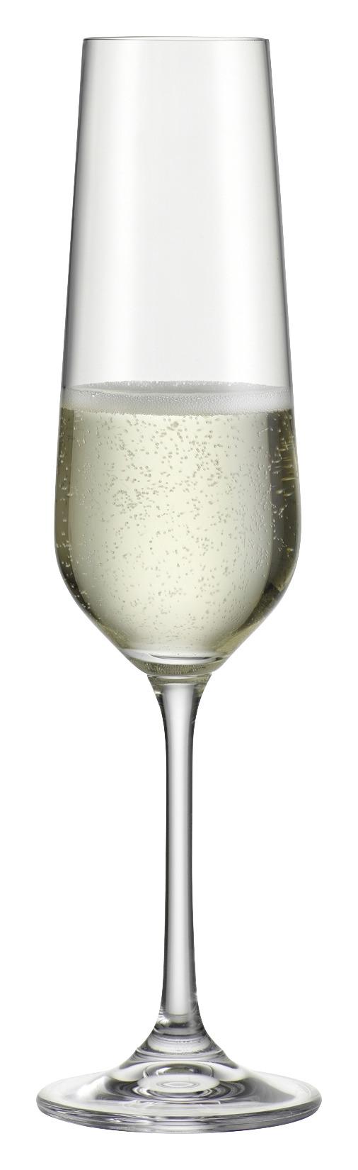 Pahar vin spumant Norma - clar, Modern, sticlă (0,22l) - Bohemia
