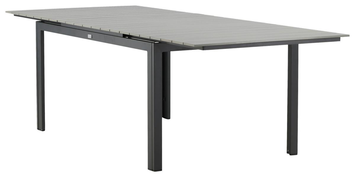 Gartentisch Levels ca. 160x100x75 cm Grau/Schwarz - Schwarz/Grau, KONVENTIONELL, Metall (160/100/75cm) - Gardenson