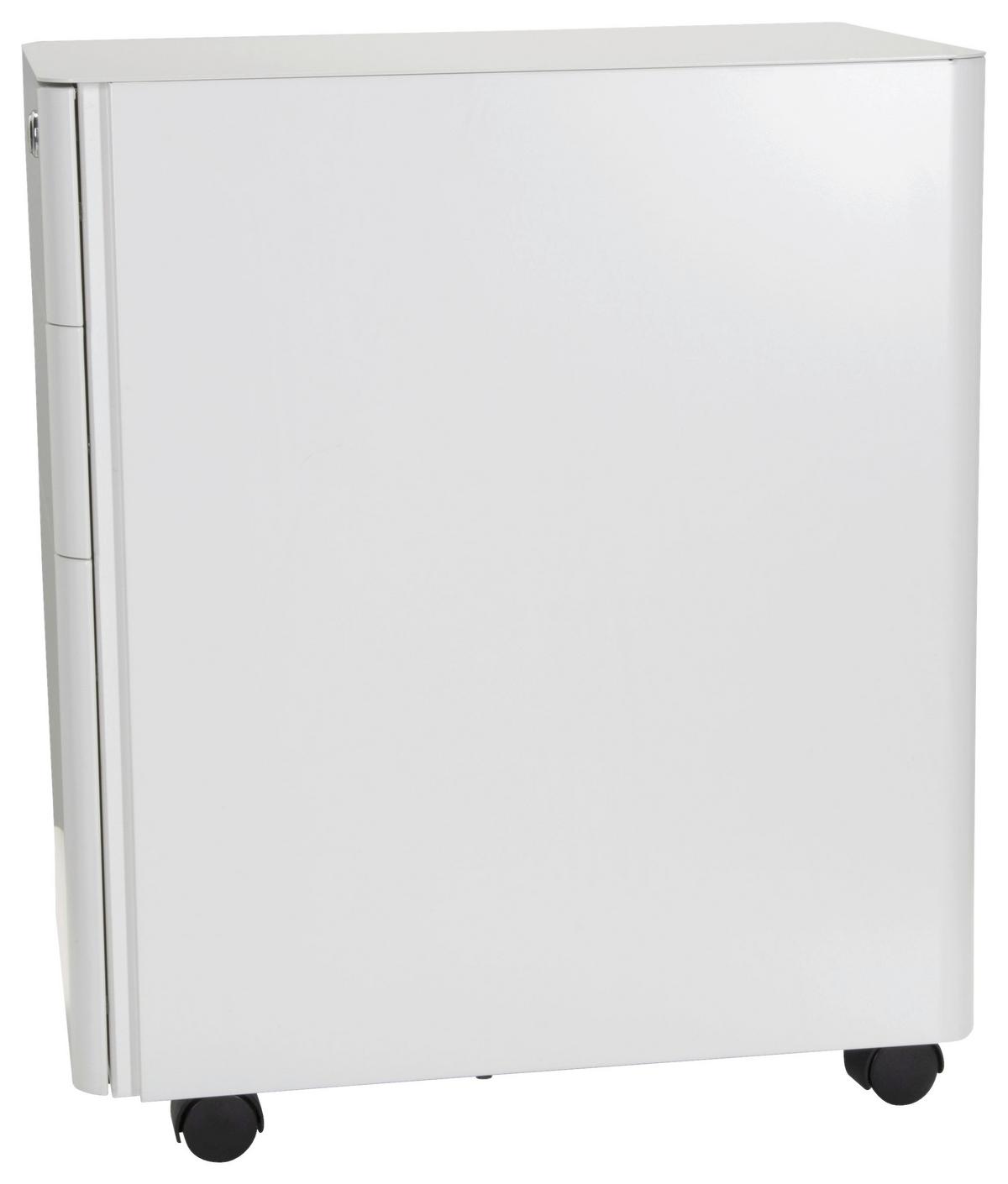 Predalnik Na Kolescih Color I, Bela - bela, Moderno, kovina/umetna masa (30/59/50cm) - MID.YOU