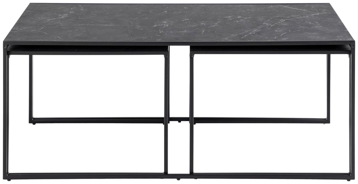 ZESTAW STOLIKÓW KAWOWYCH INFINITY - czarny, Konventionell, materiał drewnopochodny/metal (56-120/56-60/44-48cm) - Carryhome