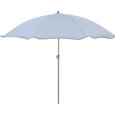 Sonnenschirm Lecci in Hellblau - Grau/Hellblau, Kunststoff/Metall (180/190cm) - Mömax modern living