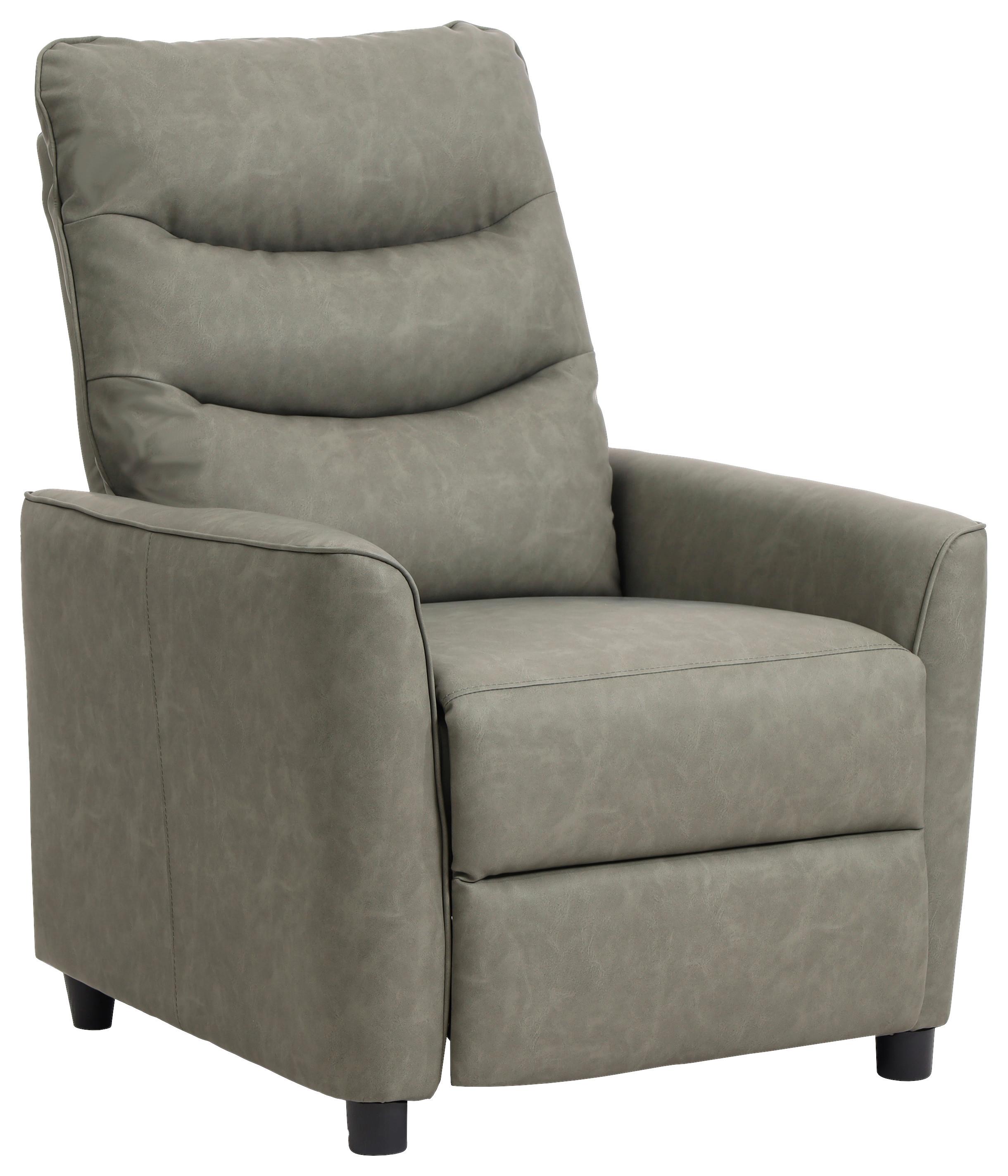 Tv-fotelj Beryl, Zelena, Relax Funkcija - črna/zelena, Konvencionalno, kovina/tekstil (76/105/88cm) - Modern Living