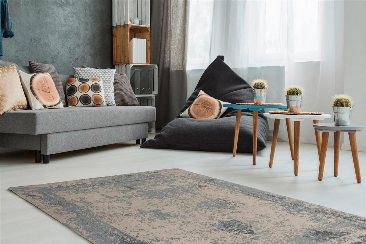 FLACHWEBETEPPICH NOSTALGIA 285 GRAU - Grau, Konventionell, Textil (120/170cm) - Kayoom