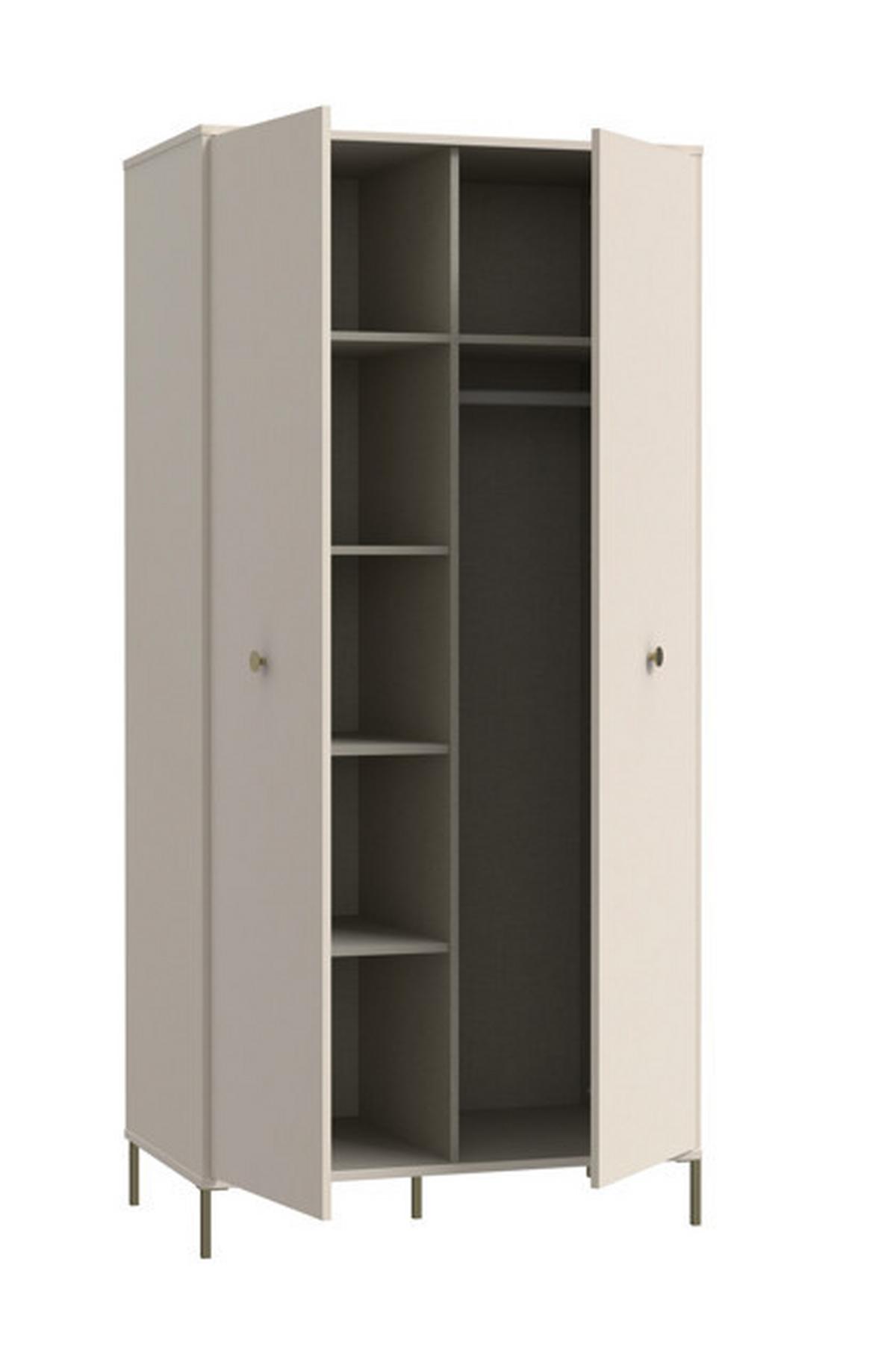 Ormar Salvatrice - boje pijeska/zlatne boje, Konvencionalno, drvni materijal/metal (93,7/195,2/55,8cm) - Modern Living