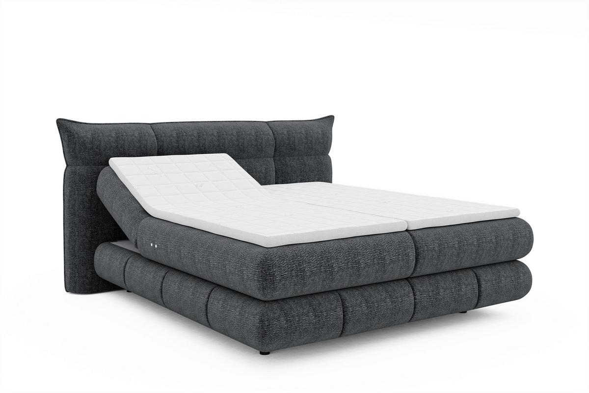 Pat boxpring Auris - grafit, Konventionell, textil (180/200cm) - Premium Living