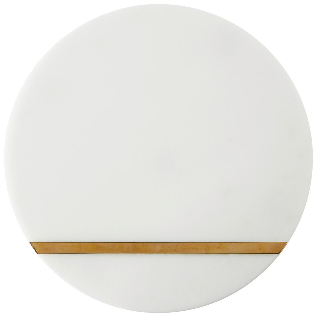 Dísztányér Glam - aranyszínű/fehér, Modern, kő/fém (32/1cm) - Premium Living