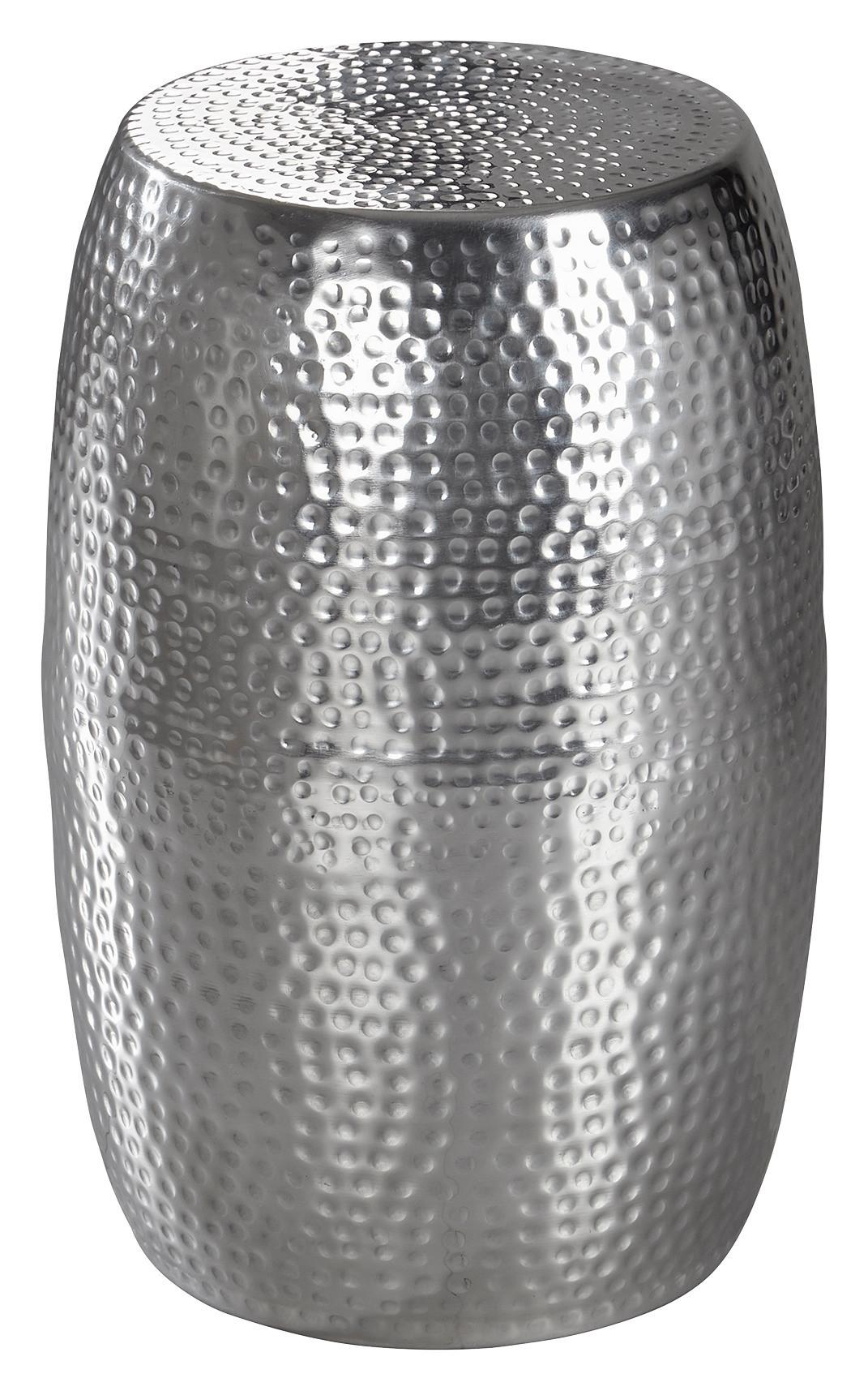Beistelltisch "WL5.457" , Ø ca. 25 cm, silber - Silberfarben, LIFESTYLE, Metall (30/30/49,5cm) - MID.YOU