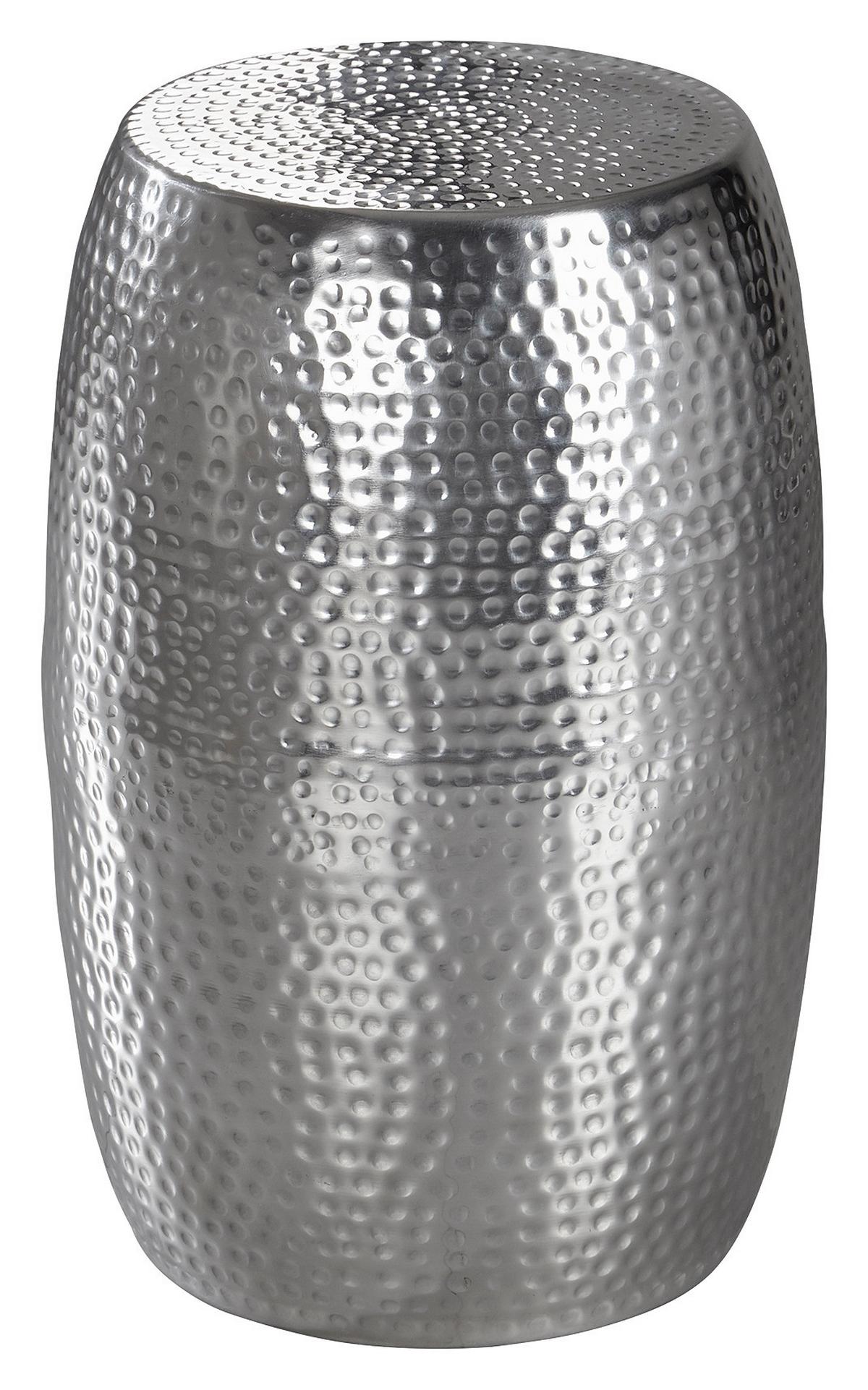 Beistelltisch "WL5.457" , Ø ca. 25 cm, silber - Silberfarben, LIFESTYLE, Metall (30/30/49,5cm) - MID.YOU