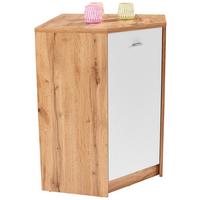 Kotna Komoda 4-you New, Bela, Barva Hrasta - barve kroma/črna, Moderno, umetna masa/leseni material (60,9/85,4/60,9cm) - Mömax