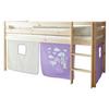 Spielbett Holz Malte ca. 90x200 cm Lila - Beige/Lila, Natur, Holz (90/200cm) - MID.YOU