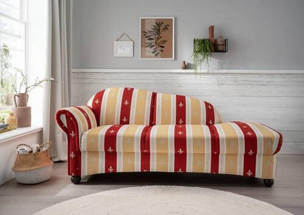 Ottomane Torello Rot Mikrofaser - Wengefarben/Rot, KONVENTIONELL, Holz/Textil (86/84/190cm) - Livetastic