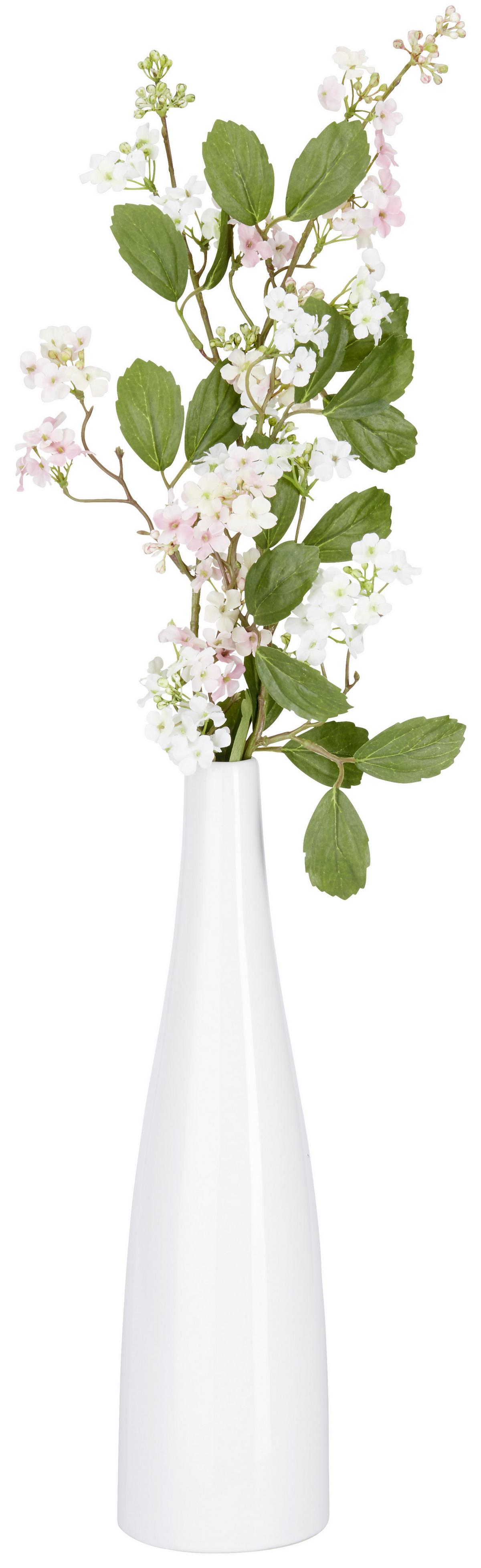 Vase Plancio aus Porzellan in Weiß - Weiß, MODERN, Keramik (10,5/39.6cm) - Modern Living