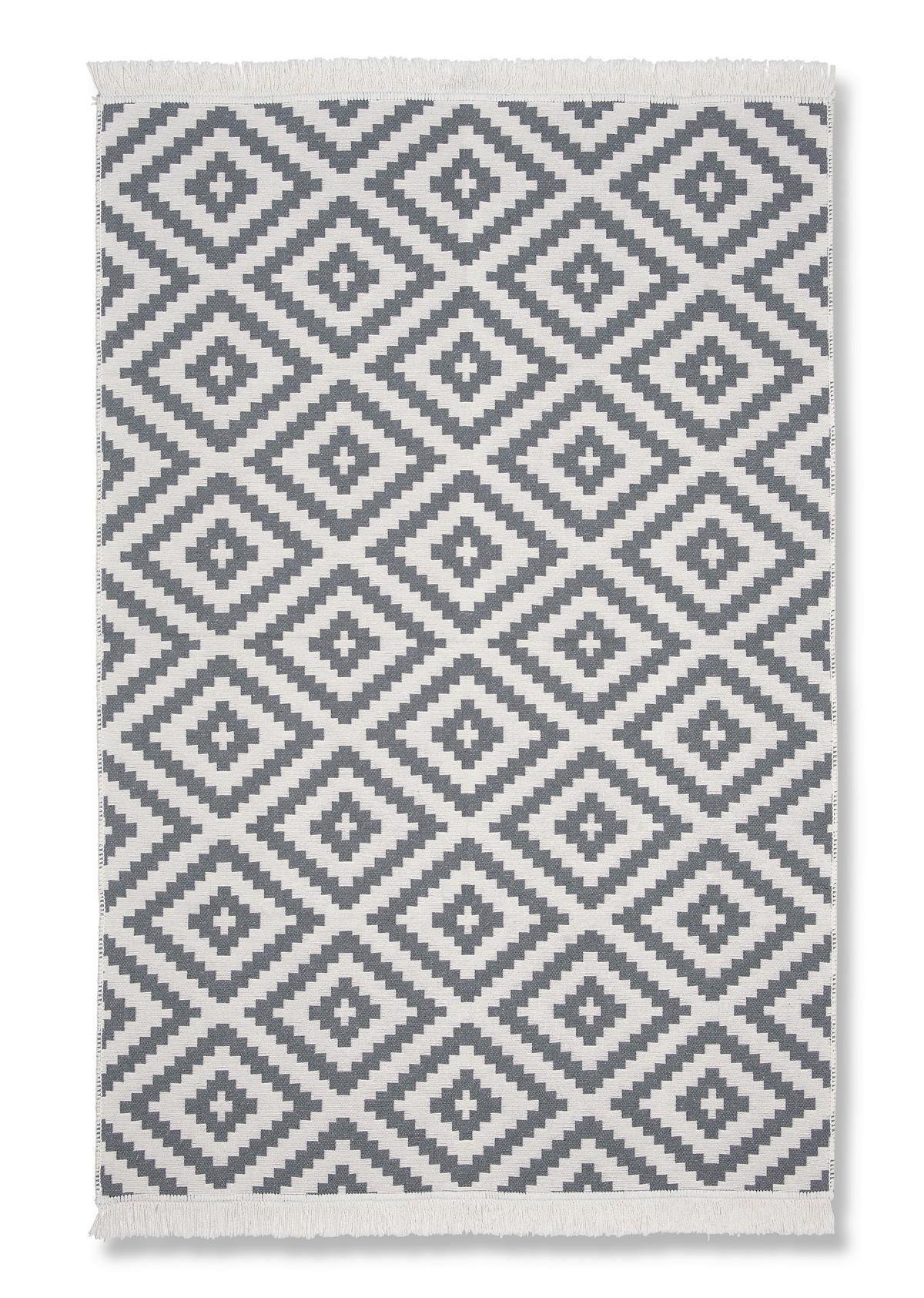 Ročno Tkana Preproga Inaya 2 - bela/antracit, Moderno, tekstil (120/170cm) - Mömax