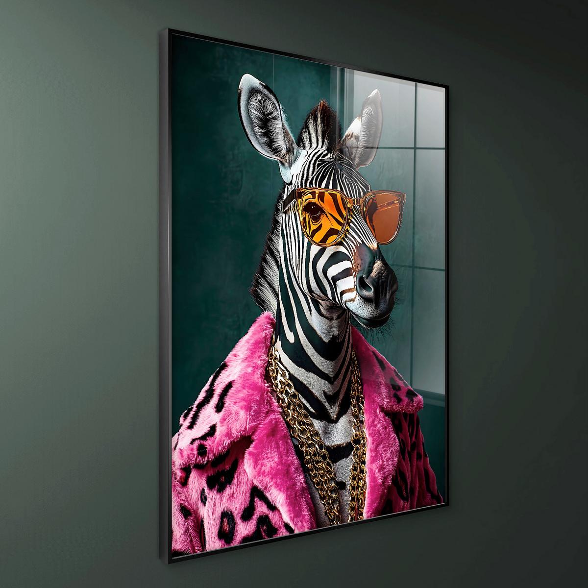 Glasbild Multicolor ca. 80x120cm - Multicolor, Basics, Glas/Holz (80/120/4cm)