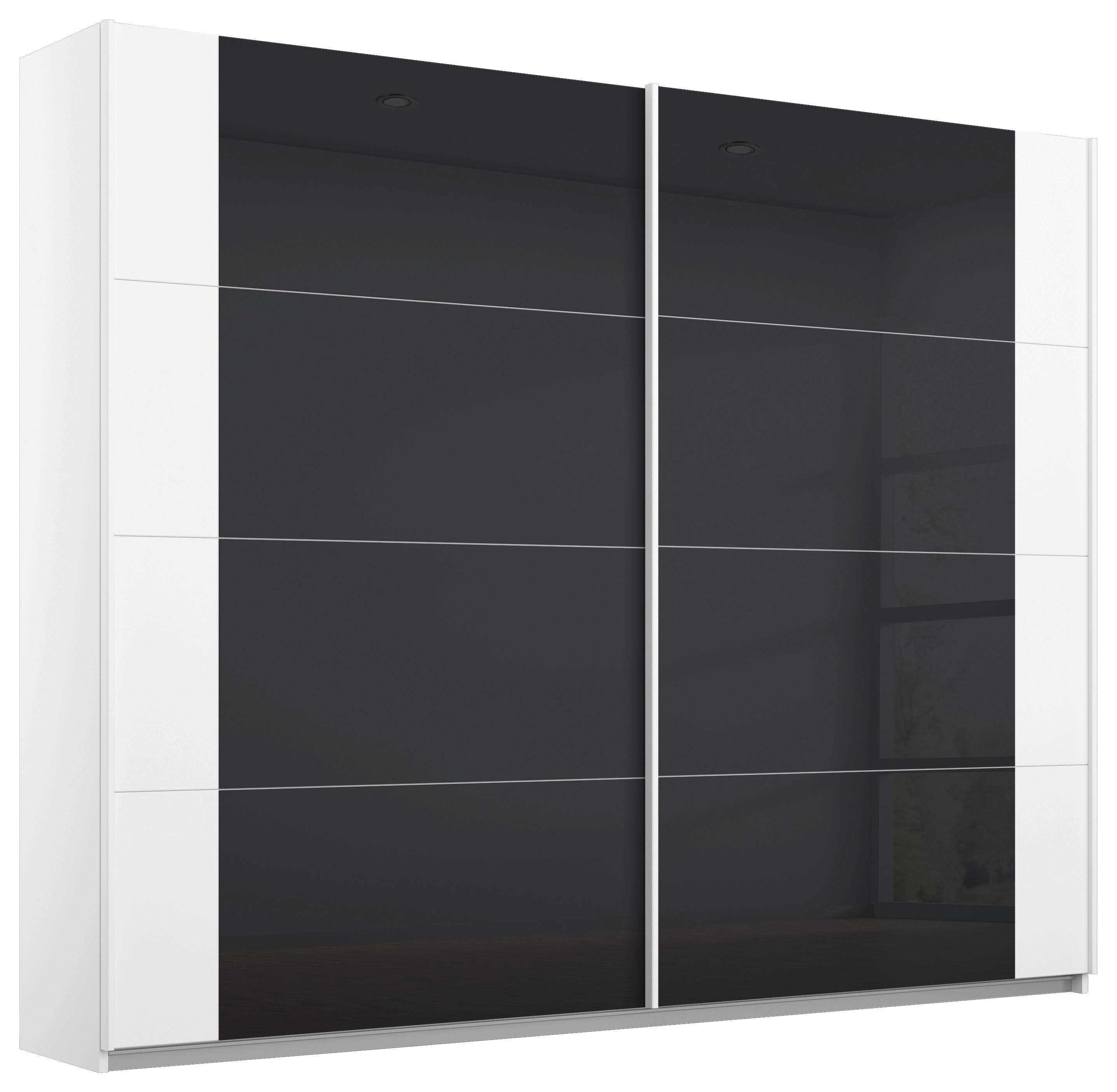 Ormar S Kliznim Vratima Artemis - bijela/antracit, Moderno, staklo/drvni materijal (226/210/62cm) - Modern Living