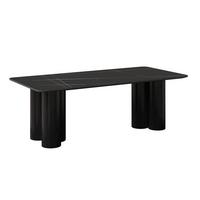 Esstisch Kiano Holz/Keramik Schwarz ca. 220x105 cm - Schwarz, MODERN, Holz/Keramik (220/76/105cm) - Bessagi Home