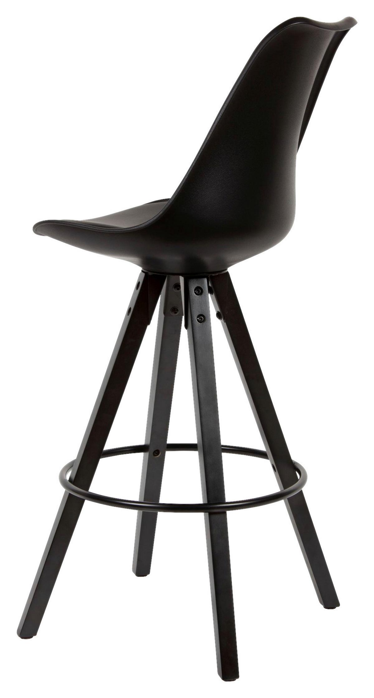 BARHOCKER-SET WOHNLING - Schwarz, MODERN, Holz/Kunststoff (44/113/39cm) - MID.YOU