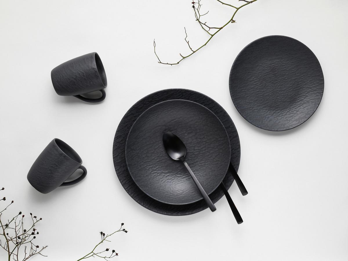 Set Skodelic Schiefer Black, 6-Delni - črna, Basics, keramika (300ml) - Creatable