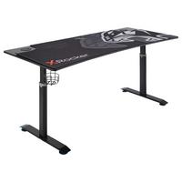 Gamingtisch Panther ca. 160,5x80x80cm Schwarz - Schwarz, MODERN, Holzwerkstoff/Metall (160,5/80/80cm) - X Rocker