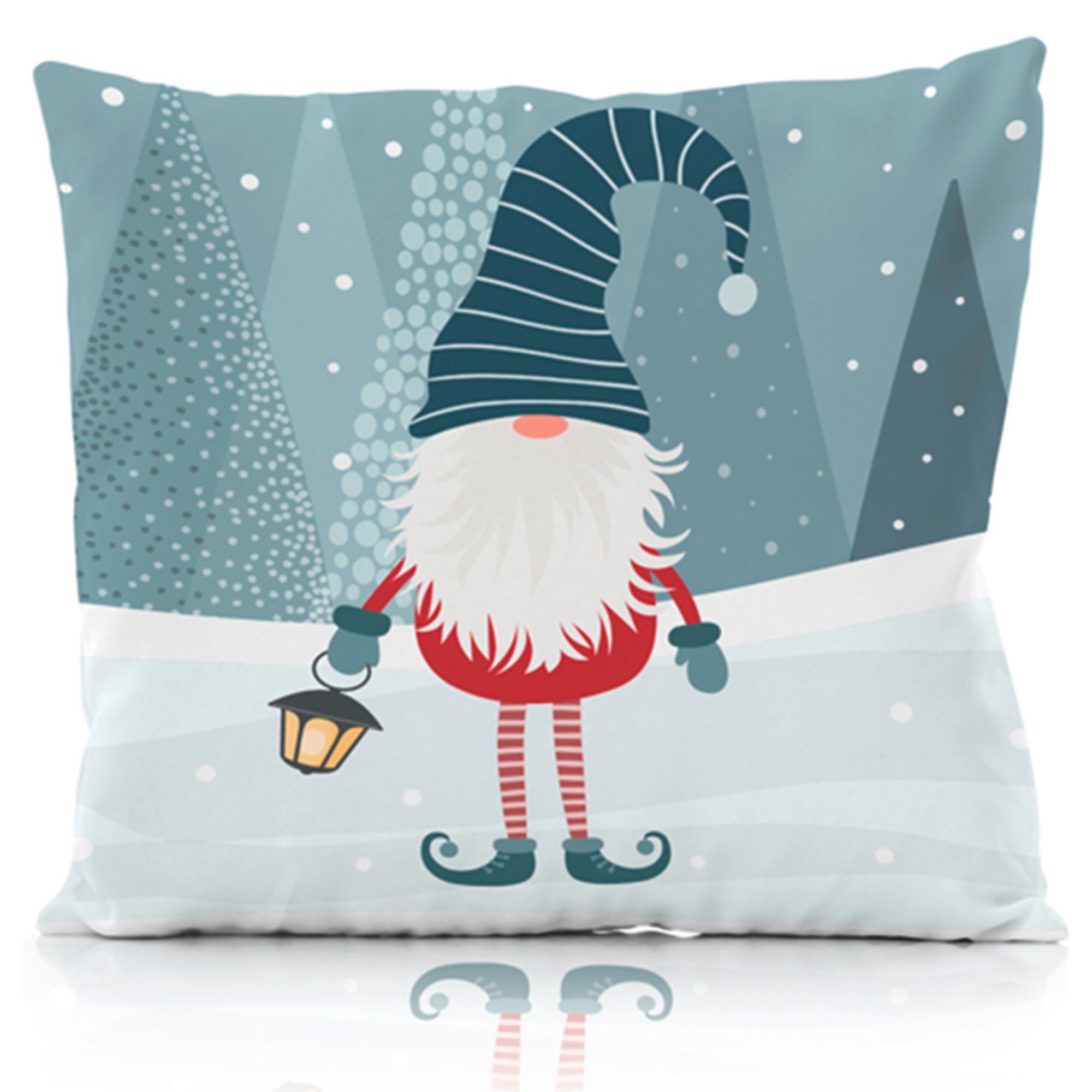 Díszpárnahuzat Elf 45/45 - világosszürke/piros, textil (45/45cm)