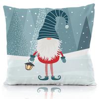 Díszpárnahuzat Elf 45/45 - világosszürke/piros, textil (45/45cm)