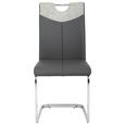 Schwingstuhl in Grau - Chromfarben/Grau, MODERN, Textil/Metall (44,5/94/57cm) - Mömax modern living Schwingstuhl in Grau - Chromfarben/Grau, MODERN, Textil/Metall (44,5/94/57cm) - Mömax modern living