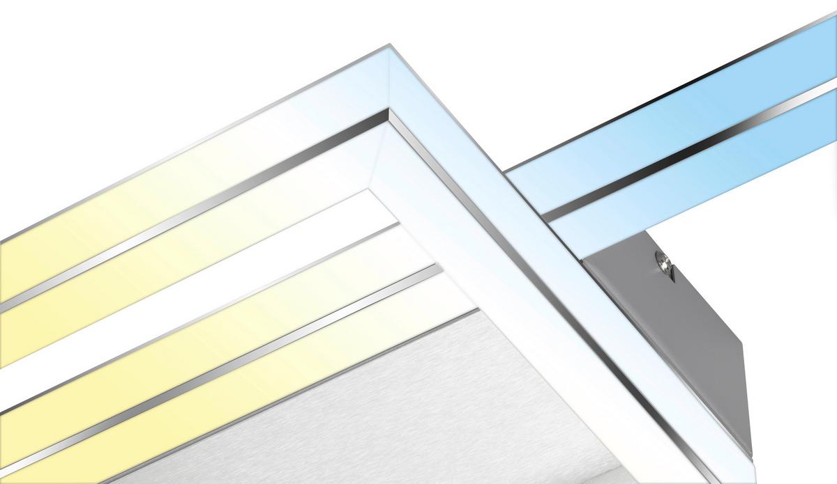 LAMPA SUFITOWA LED 3761019 - kolor aluminiowy, Design, tworzywo sztuczne/metal (119,5/27,5/10cm)