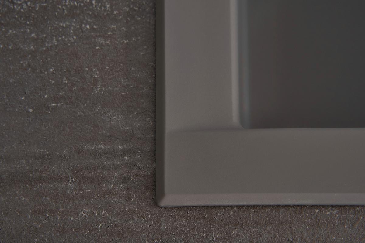 Einbauspüle Houston ca. 80x21x50 cm Grau - Grau, Trend, Glas/Kunststoff (80/21/50cm) - Respekta