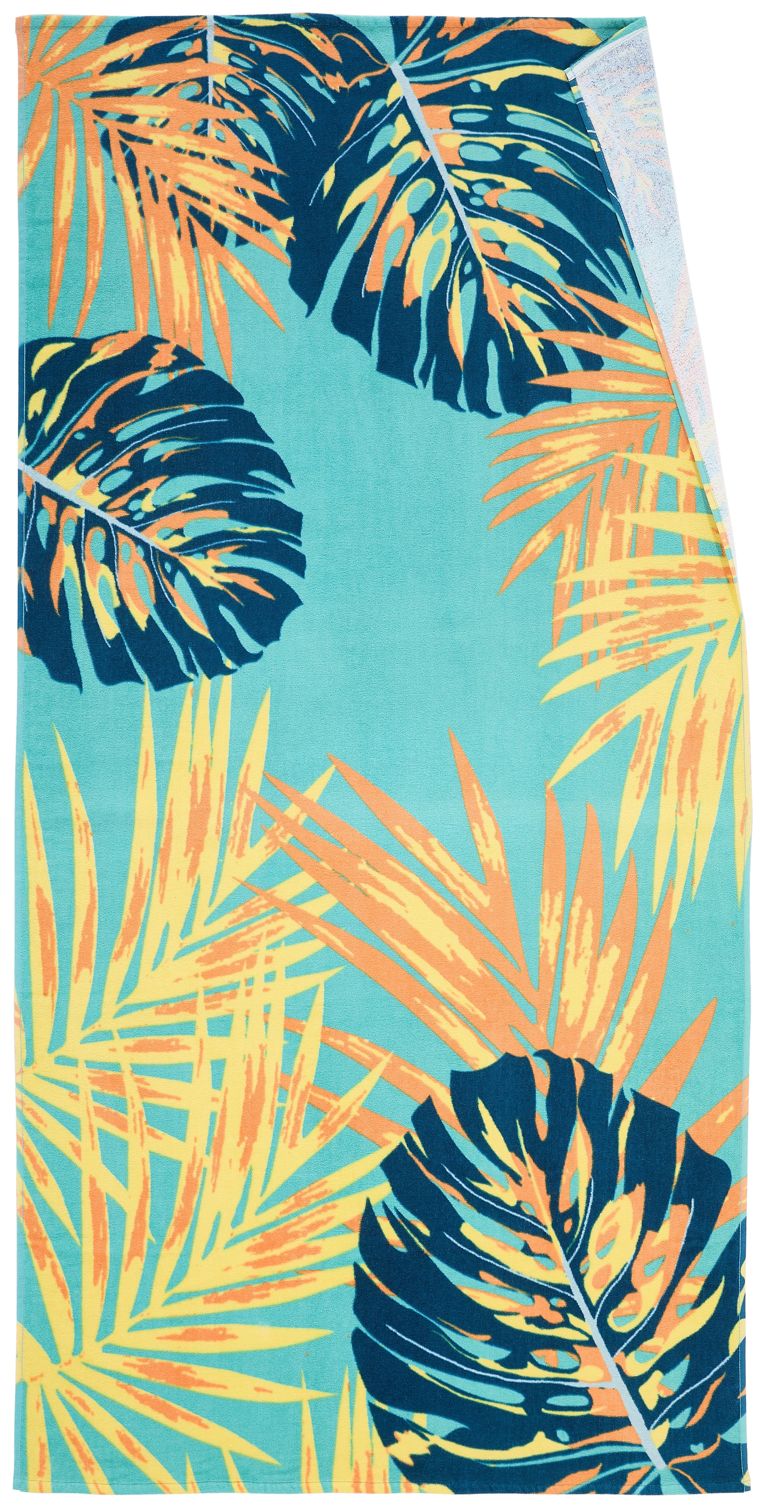 RĘCZNIK PLAŻOWY PALM - różnokolorowy, Basics, tkanina (90/180cm) - Esposa
