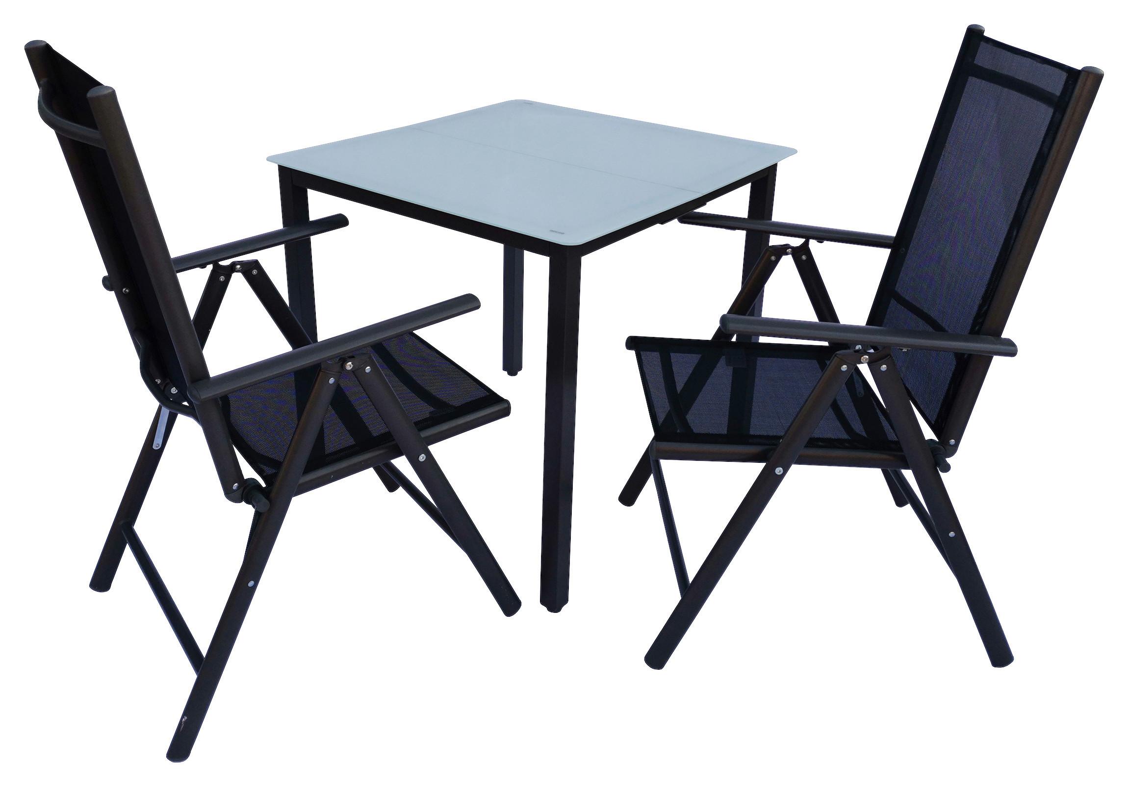Vrtni Set Gardenson, Antracit, 3-Delno - antracit, Basics, kovina/steklo - Gardenson