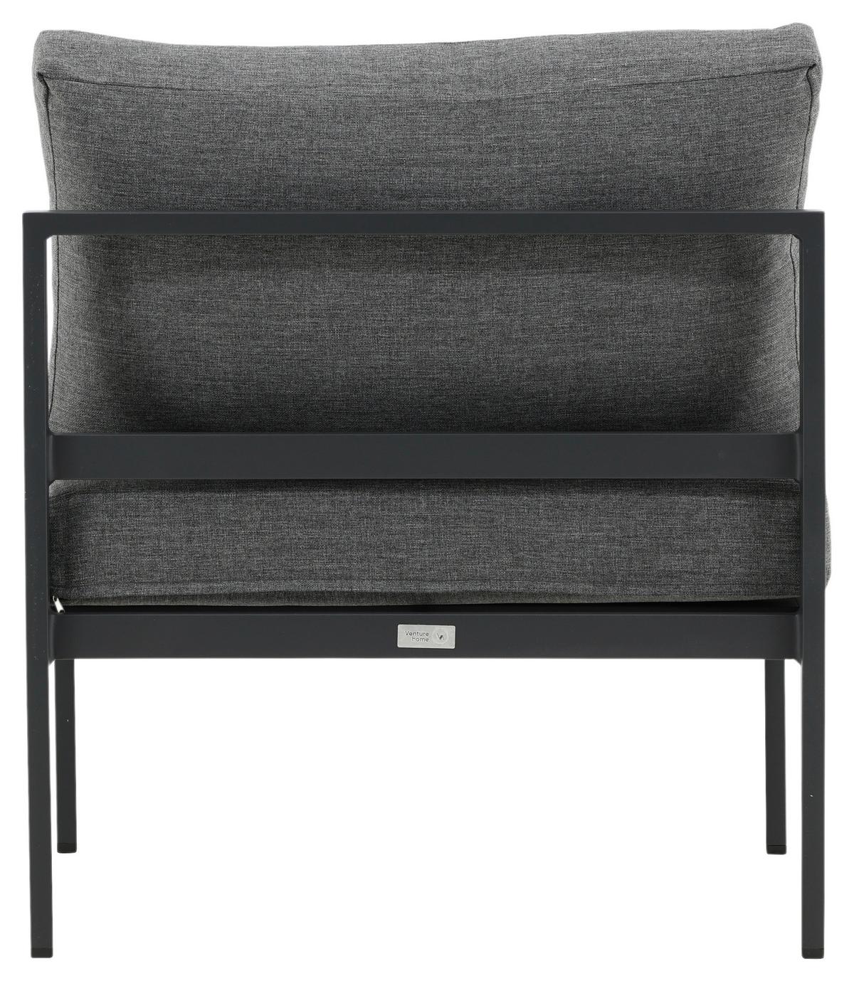 LOUNGESESSEL COPACABANA - Schwarz/Grau, KONVENTIONELL, Metall (70/65/74cm) - Gardenson
