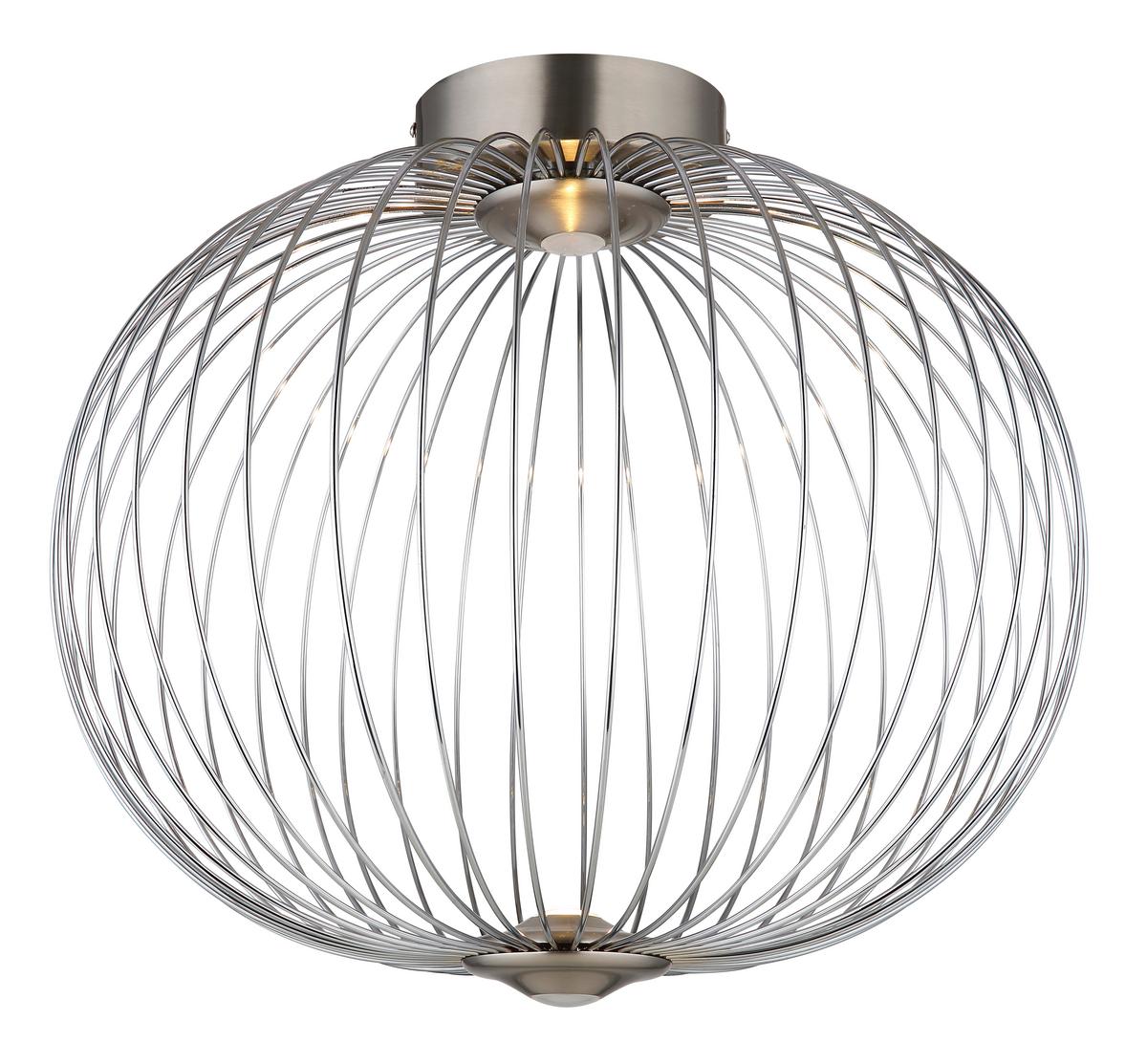 LED-DECKENLEUCHTE 15652D1N - Nickelfarben, Design, Metall (50/45cm)