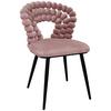 Stuhl Lia Rosa - Pink/Schwarz, LIFESTYLE, Holz/Textil (55/85/62cm) - Mömax
