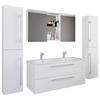 Badezimmer Budasi 5-tlg. ca. 178 cm Weiß - Alufarben/Weiß, MODERN, Keramik/Holzwerkstoff (178cm) - MID.YOU