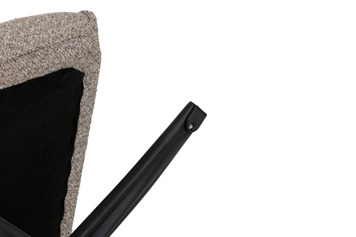 Počivalnik Mellow, Rjavosiva - rjavosiva/črna, Design, kovina/tekstil (77/108/81cm) - Livetastic