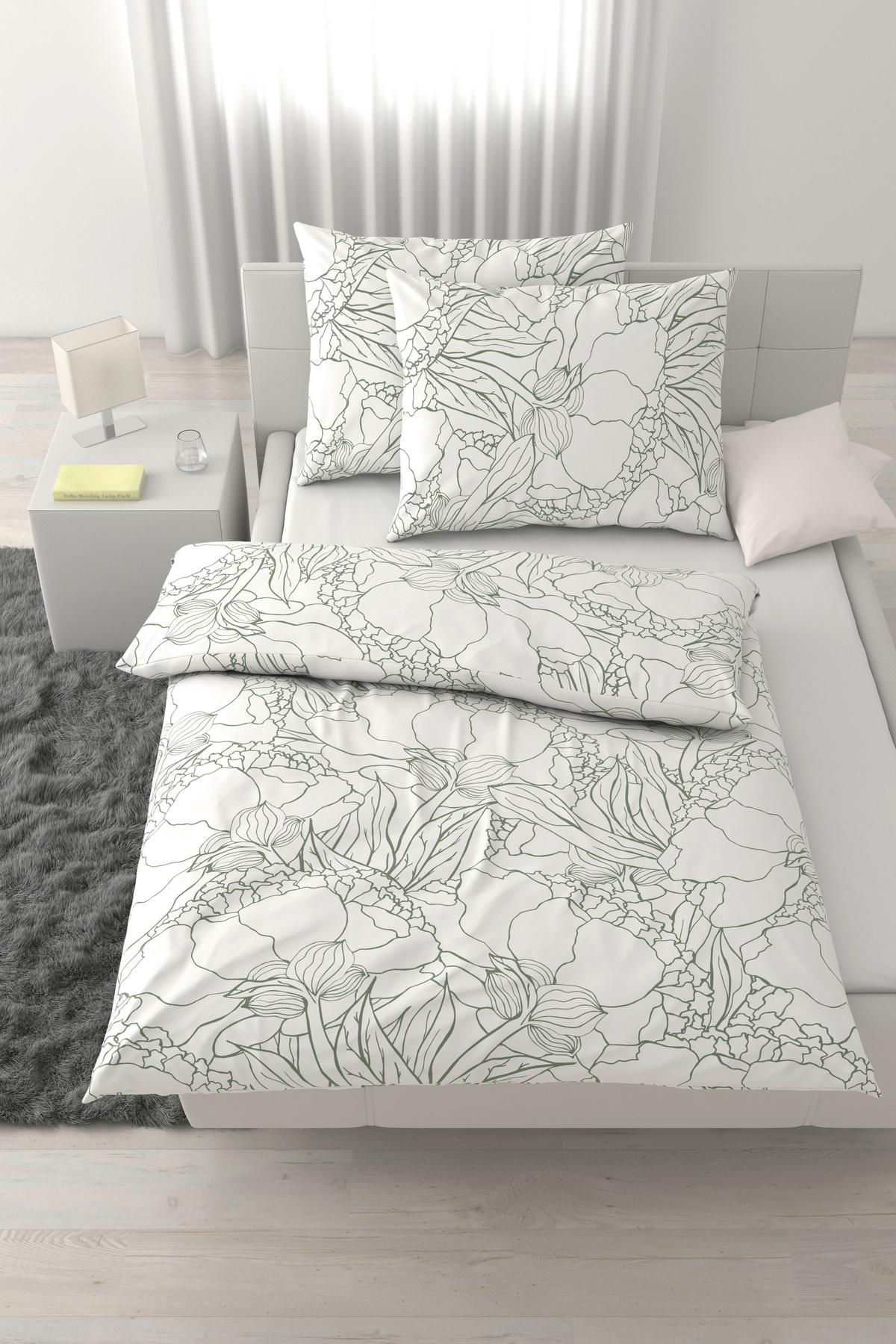 Posteljina Emma Xxl 200x200/2x60x80cm - maslinasto zelena, tekstil (200/200cm) - Mömax