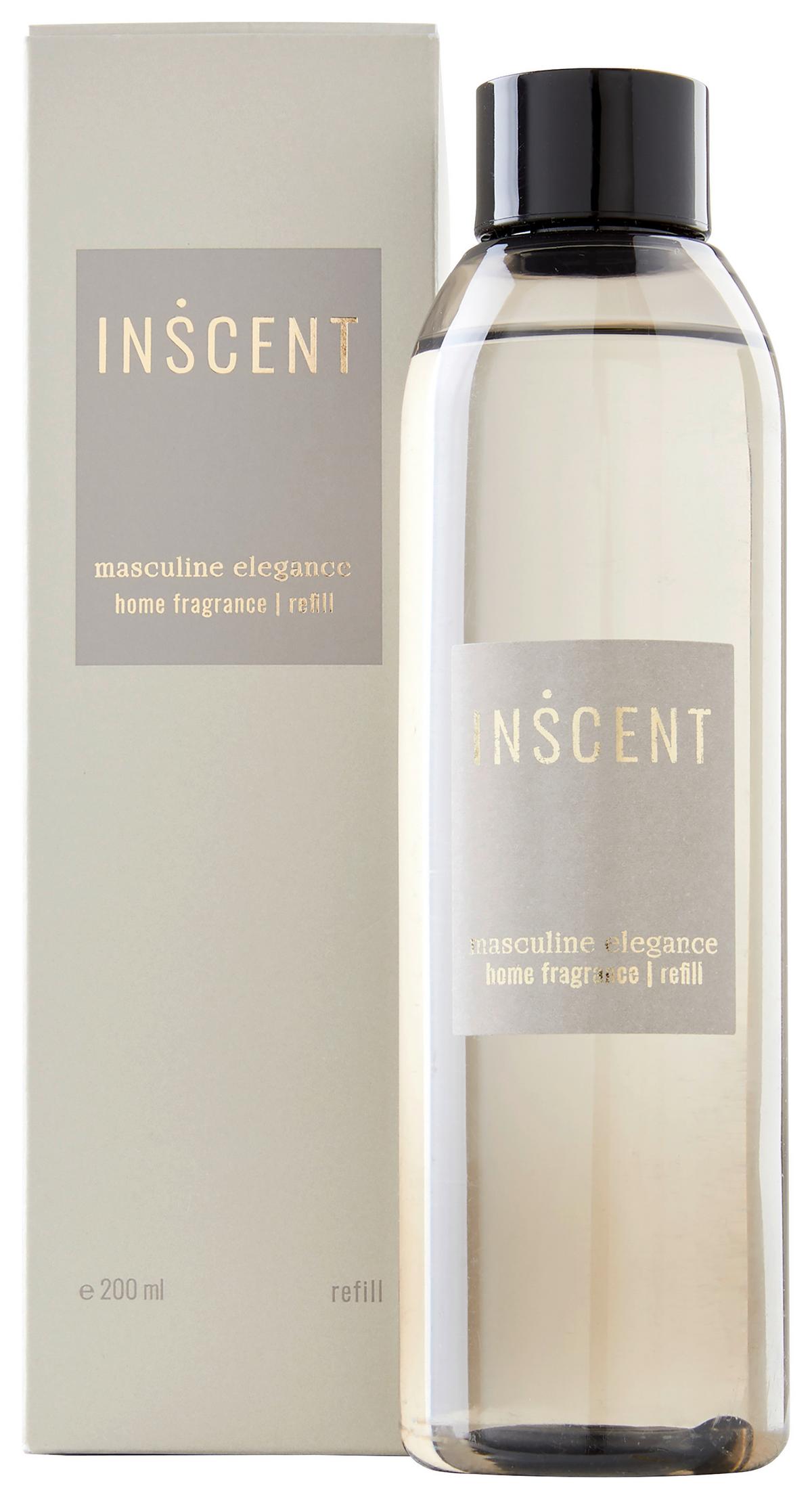 Raumduft-Nachfüllung Masculine Elegance ca. 200ml - Klar/Grau, Design, Kunststoff (200ml) - Inscent