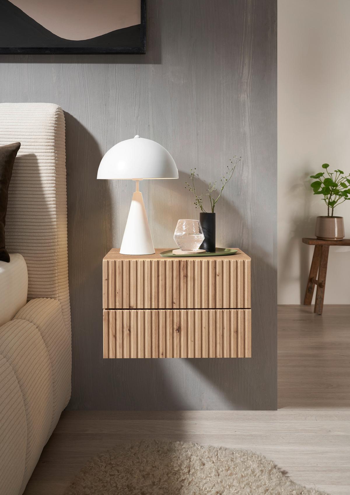 SZAFKA NOCNA TABONI - dąb artisan, Konventionell, materiał drewnopochodny (42/28/30cm) - Boxxx